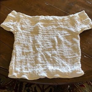 Brandy Melville Ribbed Off Shoulder Top